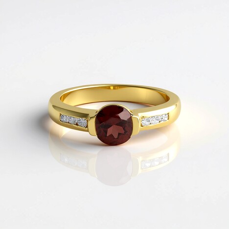 Anello in argento con Zircone Mogano