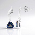 Orecchini in argento con Quarzo Mistico Blu