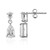 Boucles d'oreilles en argent et Topaze blanche