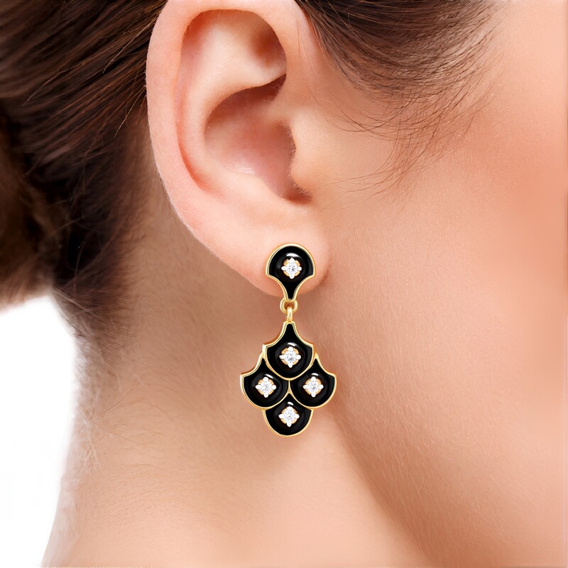 Zilveren oorbellen met zirkonen