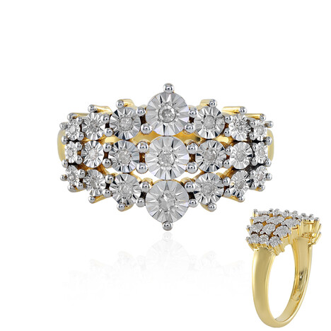 I2 (J) Diamant-Silberring