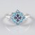 Anello in argento con Topazio Blu Svizzero