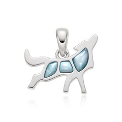 Colgante en plata con Larimar