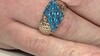 Zilveren ring met neon blauwe apatieten (Gems en Vogue)