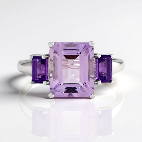 Anello in argento con Ametista Rose de France