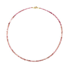 Collar en plata con Cuarzo Fresa