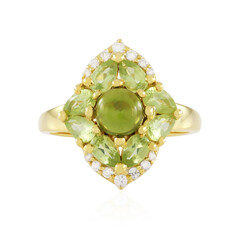Zilveren ring met een vesuvianiet