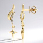 Orecchini in oro con Diamante SI2 (H) (de Melo Gold)