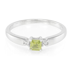 Bague en argent et Péridot de Mandchourie