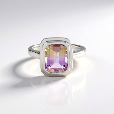 Anello in argento con Ametrina (MONOSONO COLLECTION)
