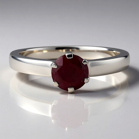 Anello in argento con Rubino