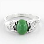 Anello in argento con Crisoprasio Imperiale