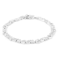 Weißer Topas-Silberarmband