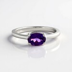 Anello in argento con Ametista del Marocco