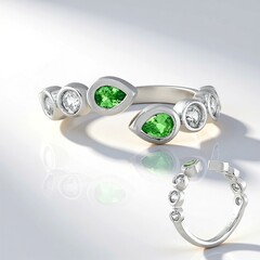 Anello in argento con Tsavorite della Tanzania