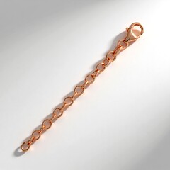 Estensore per collane in Argento 925 placcato Oro rosa - 6 cm - 0,95 g