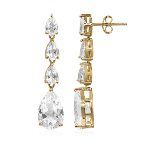 Boucles d'oreilles en argent et Topaze blanche