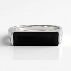 Anello in argento con Onice Nero (de Melo Essence)