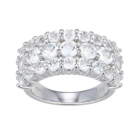 Weißer Topas-Silberring