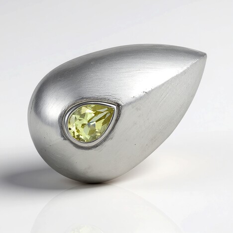 Anello in argento con Citrino Limone (MONOSONO COLLECTION)