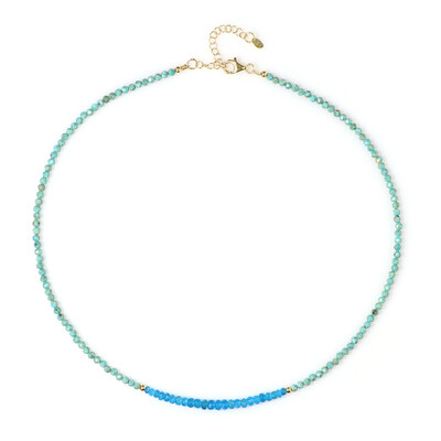 Collana in argento con Apatite Blu Neon