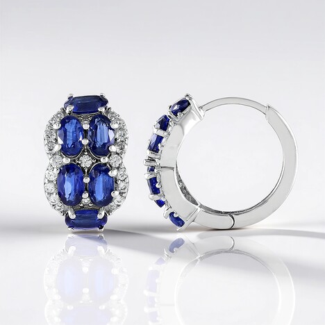 Orecchini in argento con Cianite del Nepal