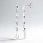 Orecchini in argento con Topazio Bianco