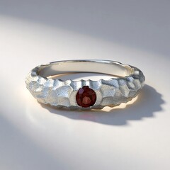Anello in argento con Zircone Rosa