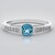 Anello in argento con Topazio Blu Svizzero