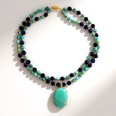 Collana in argento con Amazzonite (Adela Silber)