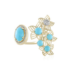 Anello in oro con Turchese Sleeping Beauty (Ornaments by de Melo)