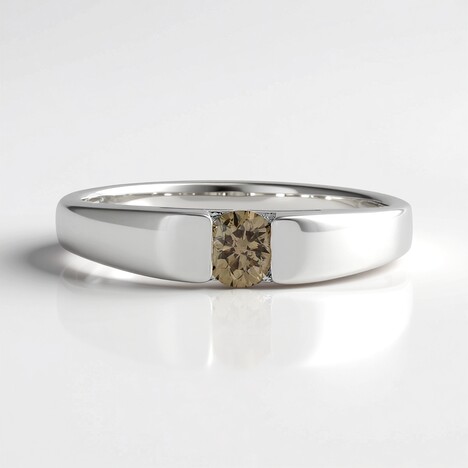 Anello in argento con Diamante Champagne I2