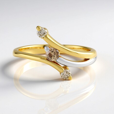 Anello in argento con Diamante Cioccolato I2