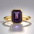 Anello in argento con Ametista Zambiana