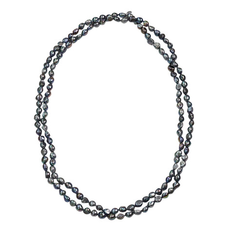 Mystik-Süßwasserzuchtperlen-Silberhalskette (TPC)