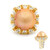 Zilveren ring met een gouden mabe parel (Gems en Vogue)