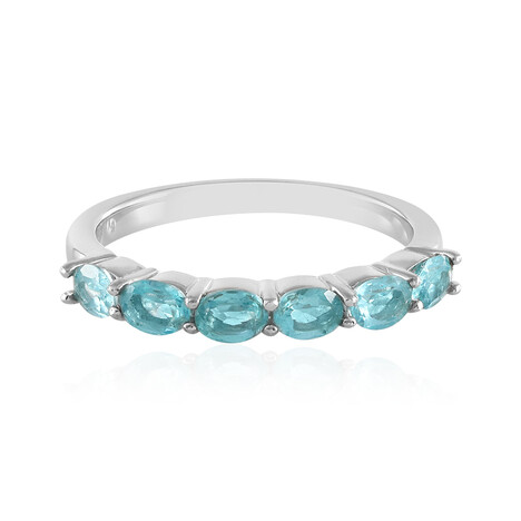 Blauer Apatit-Silberring