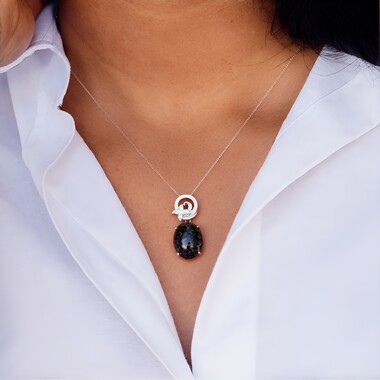 Zawieszka ze srebra - Opal leopardzi
