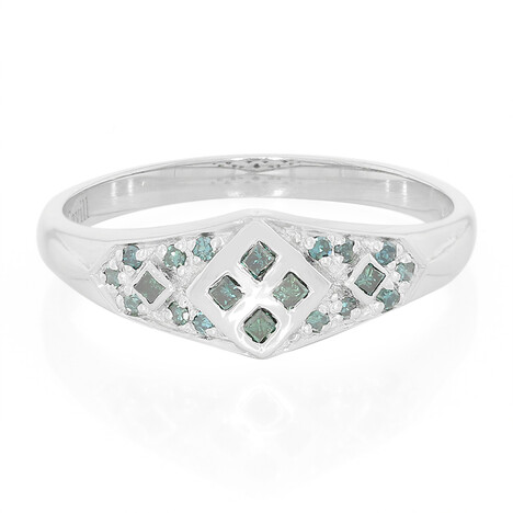 Anillo en plata con Diamante fantasía