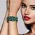 Zilveren armband met Blauwe Kingman Mohave Turkooisen (Jones Lee)