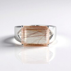 Anello in argento con Quarzo Rutilato Ramato