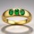 Anello in oro con Smeraldo Brasiliano (CUSTODANA)