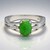 Anello in argento con Crisoprasio Imperiale