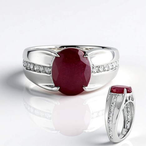 Anello in argento con Rubino del Madagascar (de Melo Essence)