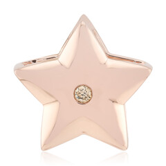 Zilveren hanger met een I1 Argyle-Rose de France diamant (Annette)