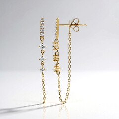 Boucles d'oreilles en or et Diamant SI2 (H) (CIRARI)
