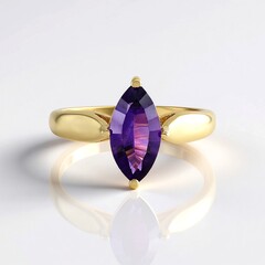 Anello in argento con Ametista Zambiana