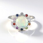 Anello in argento con Opale di Welo (Adela Silber)