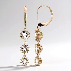 Orecchini in oro con Morganite AAA