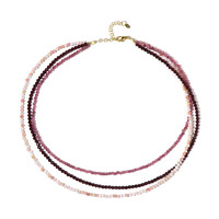 Collier en argent et Tourmaline rose du Nigéria